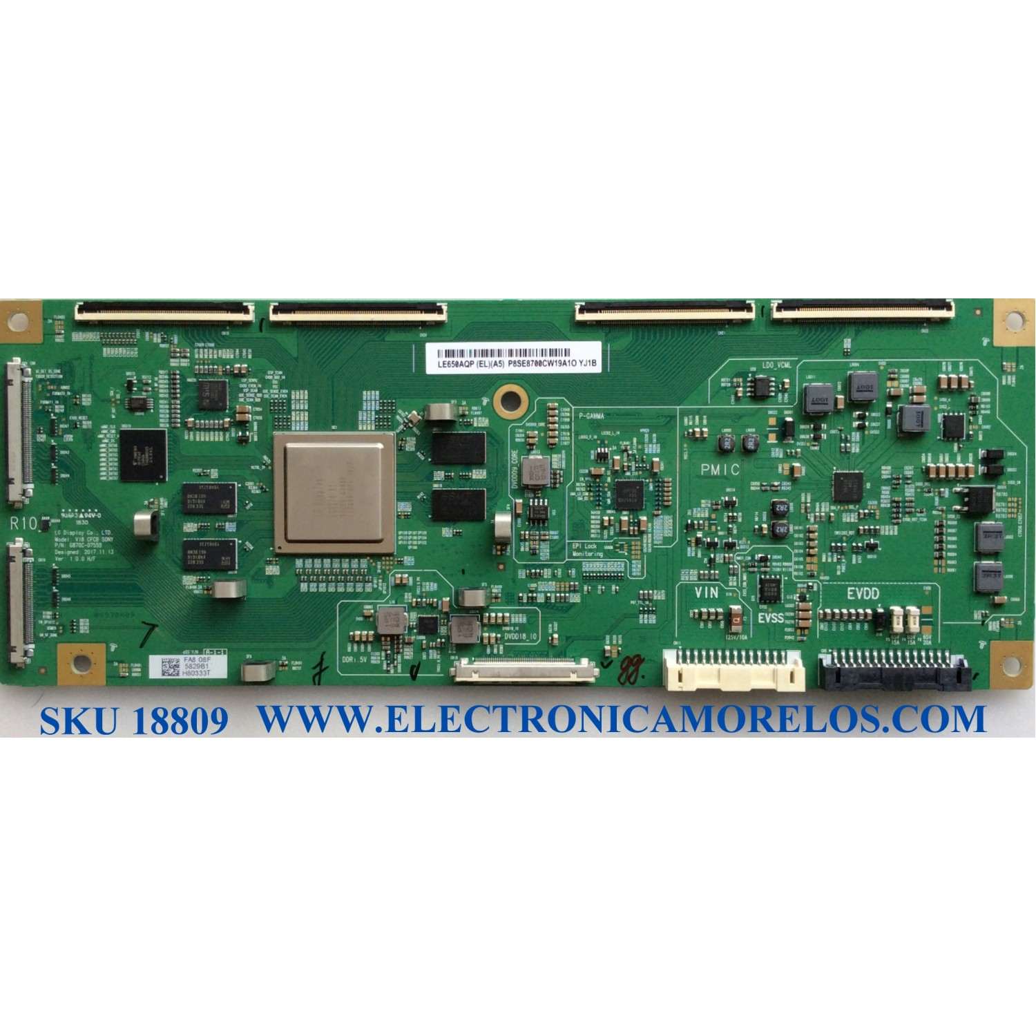 T-CON / SONY 6871L-5829B / 6870C-0755B / 5829B / PANEL LE650AQP (EL)(A5) / MODELO XBR-65A8F